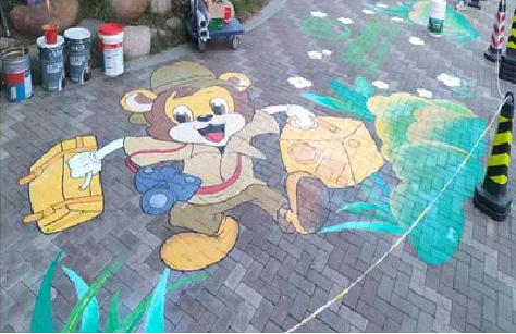 色达夏季画地面彩绘会遇到的问题