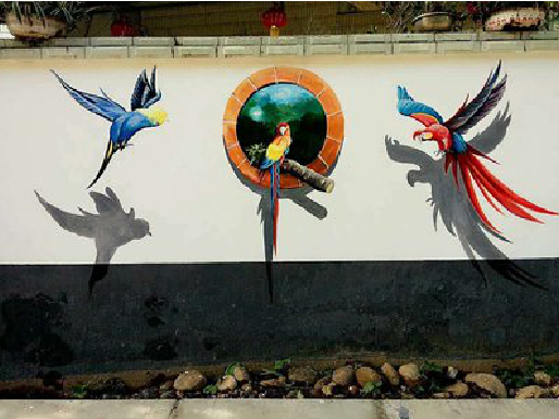 色达视觉错位-3D墙绘设计