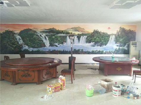 色达墙绘-写实风景