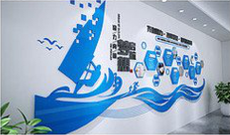 色达海浪主题文化墙如何设计？