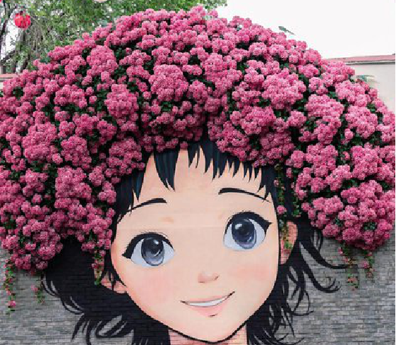 色达墙体彩绘-网红墙打卡