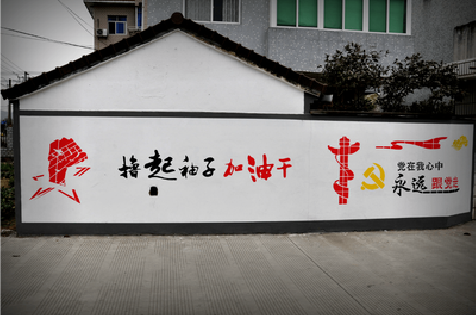 色达乡村振兴墙体彩绘