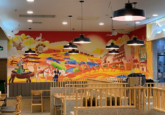 色达商业空间彩绘介绍。