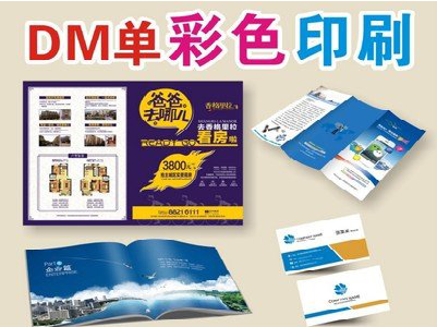 色达单页印刷，色彩搭配简单。