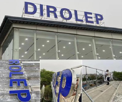 色达楼顶发光字安装的注意事项。